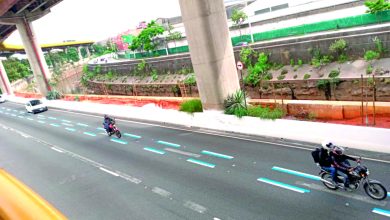 Avenida do Estado ganha Faixa Azul para motociclistas