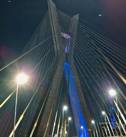Ponte Estaiada e Monumento das Bandeiras terão iluminação azul quando temperatura chegar a 13ºC
