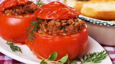 Tomates Recheados de Carne Moída