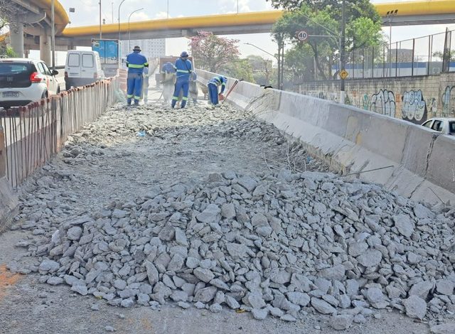 Viaduto Gazeta do Ipiranga recebe obras de recuperação